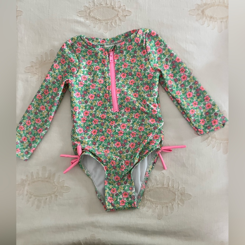 Cat & Jack and Ruffled Butts 2T swimsuit (2 one pieces and a rash guard)